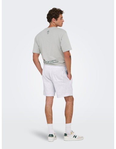 BERMUDAS ONSDAVID SHORTS SWEAT Super Light Grey Melange