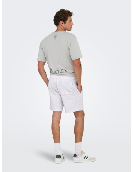 BERMUDAS ONSDAVID SHORTS SWEAT Super Light Grey Melange