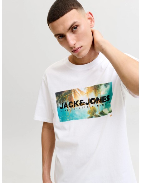 CAMISETA JJINDIANA TEE SS CREW NECK LN Bright White