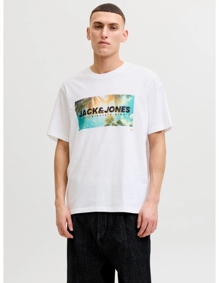 CAMISETA JJINDIANA TEE SS CREW NECK LN Bright White