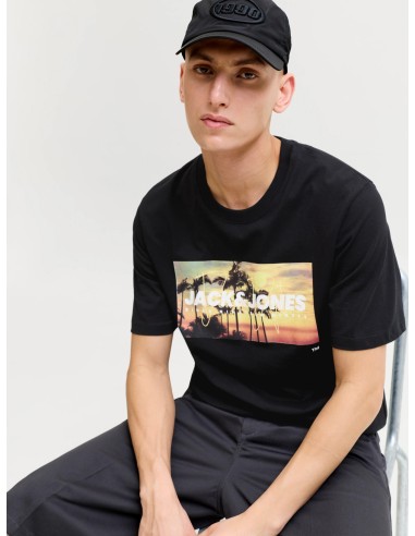 CAMISETA JJINDIANA TEE SS CREW NECK LN Bright Black