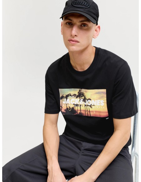 CAMISETA JJINDIANA TEE SS CREW NECK LN Bright Black