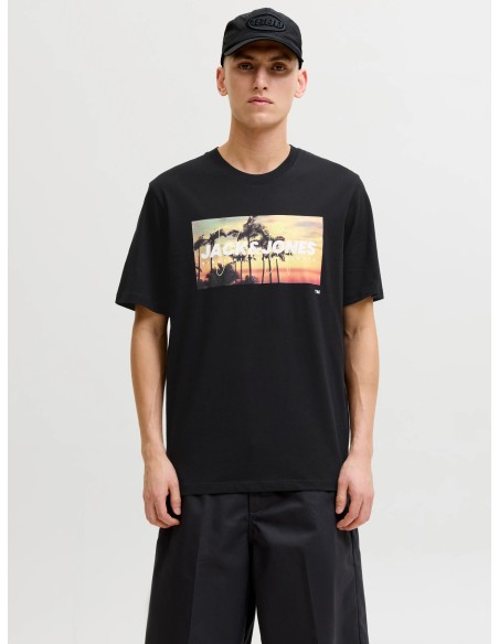 CAMISETA JJINDIANA TEE SS CREW NECK LN Bright Black