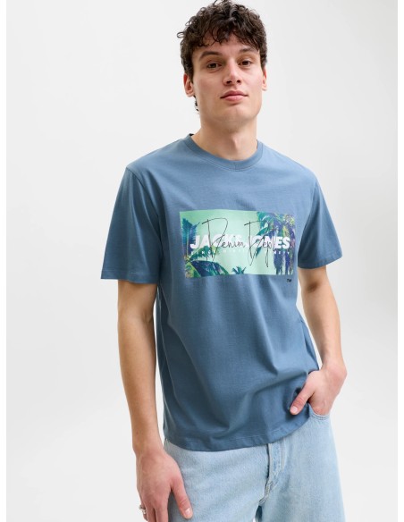 CAMISETA JJINDIANA TEE SS CREW NECK LN Blue Mirage
