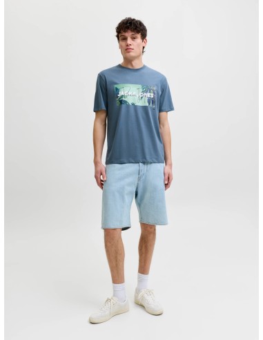 CAMISETA JJINDIANA TEE SS CREW NECK LN Blue Mirage