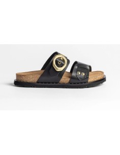 Sandalia plana BOLUS-254 negro YOKONO