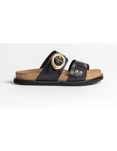 Sandalia plana BOLUS-254 negro YOKONO