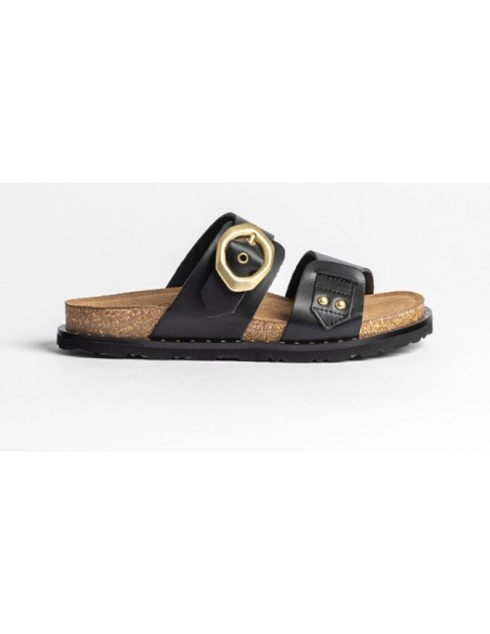 Sandalia plana BOLUS-254 negro YOKONO