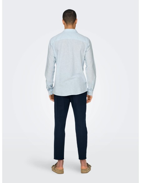 CAMISA ONSCAIDEN LIFE LS SOLID LINEN BLEND NOOS Cashmere Blue