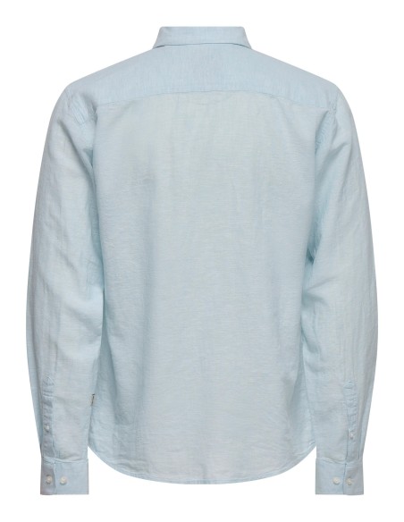 CAMISA ONSCAIDEN LIFE LS SOLID LINEN BLEND NOOS Cashmere Blue
