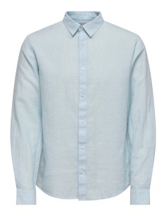 CAMISA ONSCAIDEN LIFE LS SOLID LINEN BLEND NOOS Cashmere Blue