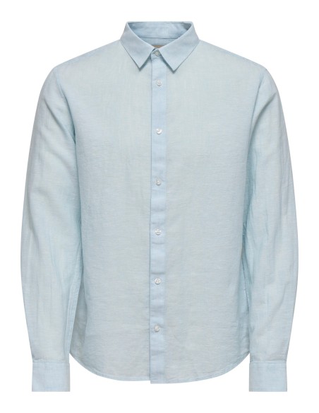 CAMISA ONSCAIDEN LIFE LS SOLID LINEN BLEND NOOS Cashmere Blue