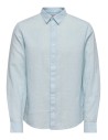 CAMISA ONSCAIDEN LIFE LS SOLID LINEN BLEND NOOS Cashmere Blue
