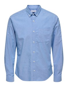 CAMISA ONSALVARO SLIM LS OXFORD SHIRT NOOS FRML Cashmere/Celeste