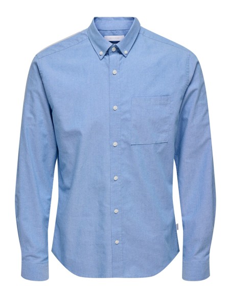 CAMISA ONSALVARO SLIM LS OXFORD SHIRT NOOS FRML Cashmere/Celeste