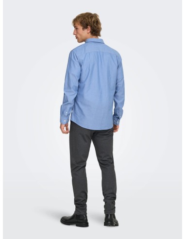 CAMISA ONSALVARO SLIM LS OXFORD SHIRT NOOS FRML Cashmere/Celeste