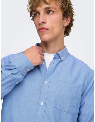 CAMISA ONSALVARO SLIM LS OXFORD SHIRT NOOS FRML Cashmere/Celeste