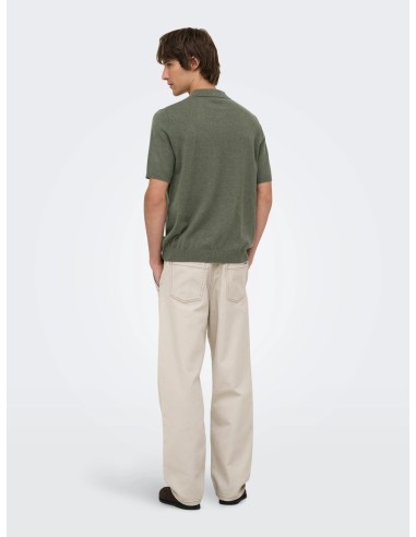 ONSLOUI REG 12 SS MEL POLO KNIT NOOS Castor Gray MELANGE