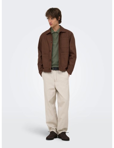 ONSLOUI REG 12 SS MEL POLO KNIT NOOS Castor Gray MELANGE