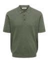 ONSLOUI REG 12 SS MEL POLO KNIT NOOS Castor Gray MELANGE