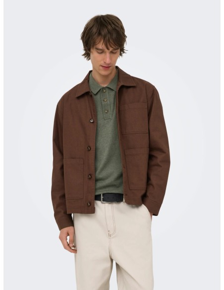 ONSLOUI REG 12 SS MEL POLO KNIT NOOS Castor Gray MELANGE