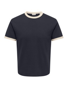 CAMISETA ONSWILLO REG SS TEE NOOS Dark Navy ANTIQUE WHITE