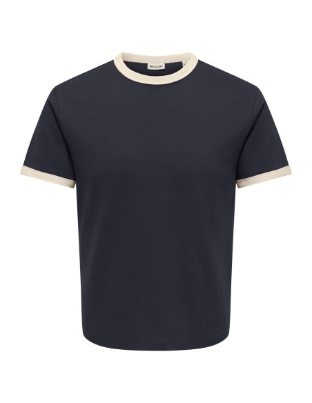 CAMISETA ONSWILLO REG SS TEE NOOS Dark Navy ANTIQUE WHITE