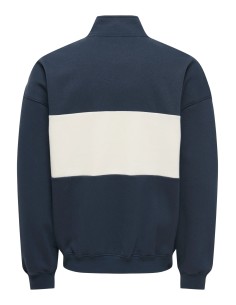 SUDADERA ONSCERES OVZ BLOCK HALF ZIP SWEAT NOOS Blue Nights BLOCK - CLOUD DANCER 2