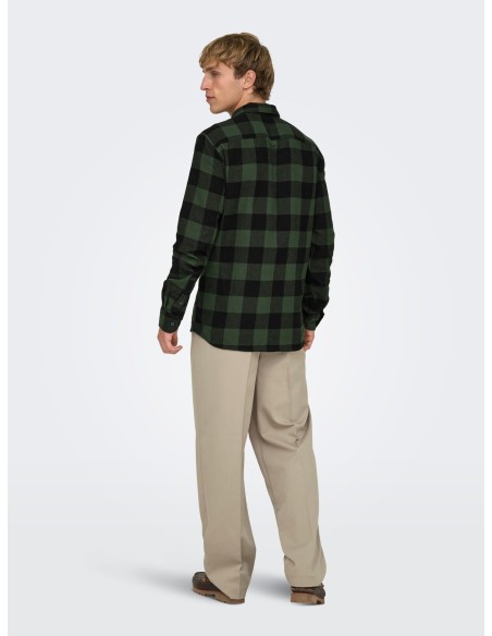 CAMISA ONSGUDMUND LS CHECKED SHIRT NOOS Forest Night