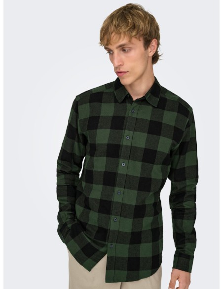 CAMISA ONSGUDMUND LS CHECKED SHIRT NOOS Forest Night