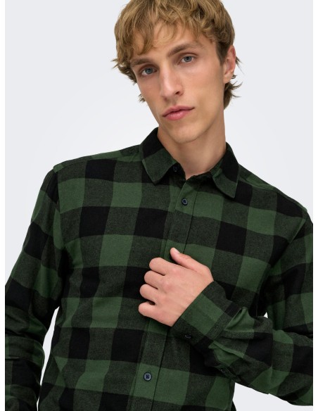 CAMISA ONSGUDMUND LS CHECKED SHIRT NOOS Forest Night