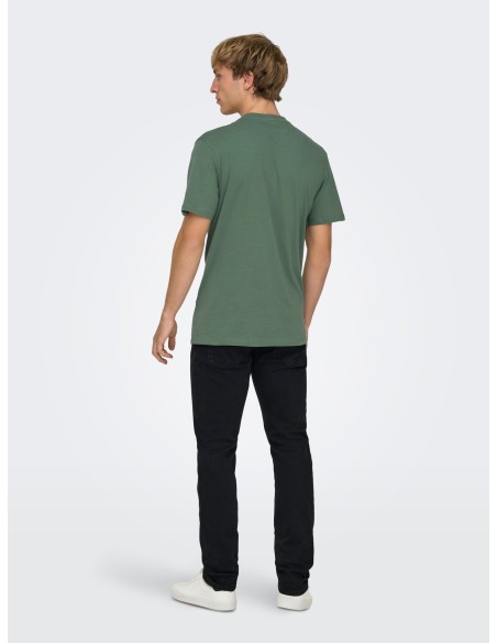 CAMISETA ONSMAX LIFE SS STITCH TEE NOOS Dark Forest