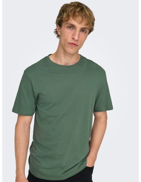 CAMISETA ONSMAX LIFE SS STITCH TEE NOOS Dark Forest