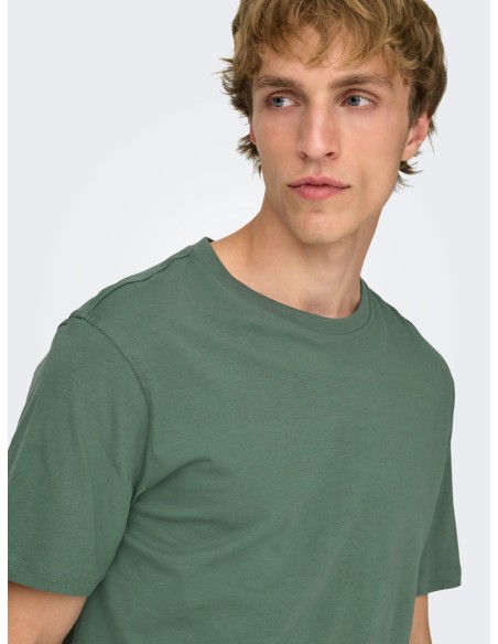 CAMISETA ONSMAX LIFE SS STITCH TEE NOOS Dark Forest