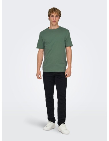 CAMISETA ONSMAX LIFE SS STITCH TEE NOOS Dark Forest