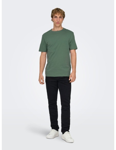 CAMISETA ONSMAX LIFE SS STITCH TEE NOOS Dark Forest