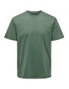 CAMISETA ONSMAX LIFE SS STITCH TEE NOOS Dark Forest