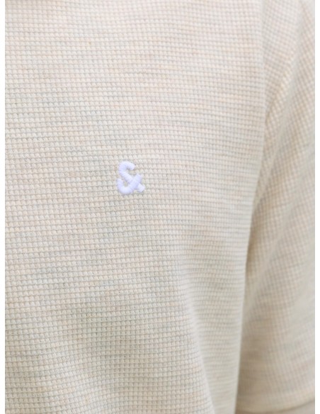 POLO JJEAUSTIN POLO SS NOOS Antique White Play & Melange