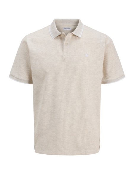 POLO JJEAUSTIN POLO SS NOOS Antique White Play & Melange