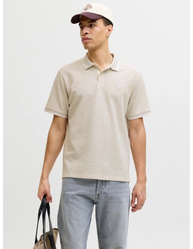 POLO JJEAUSTIN POLO SS NOOS Antique White Play & Melange