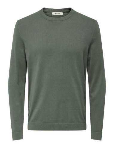 JERSEY ONSALEX REG 12 CREW KNIT NOOS Castor Gray