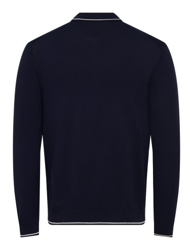 ONSWYLER REG 14SS ZIP POLO FRML Dark Navy CLOUD DANCER