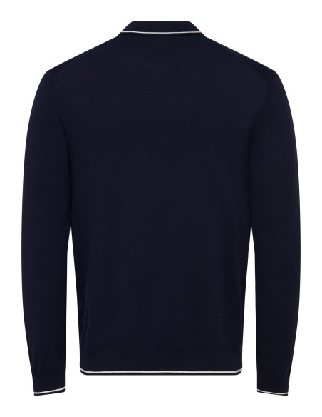 ONSWYLER REG 14SS ZIP POLO FRML Dark Navy CLOUD DANCER