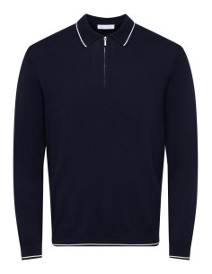 ONSWYLER REG 14SS ZIP POLO FRML Dark Navy CLOUD DANCER
