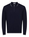 ONSWYLER REG 14SS ZIP POLO FRML Dark Navy CLOUD DANCER