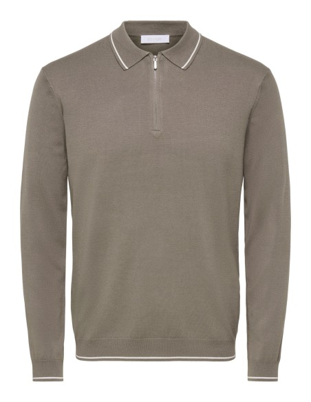 ONSWYLER REG 14SS ZIP POLO FRML Falcon CLOUD DANCER