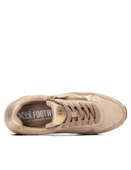 Zapatilla de mujer plano Xti 146368 Taupe