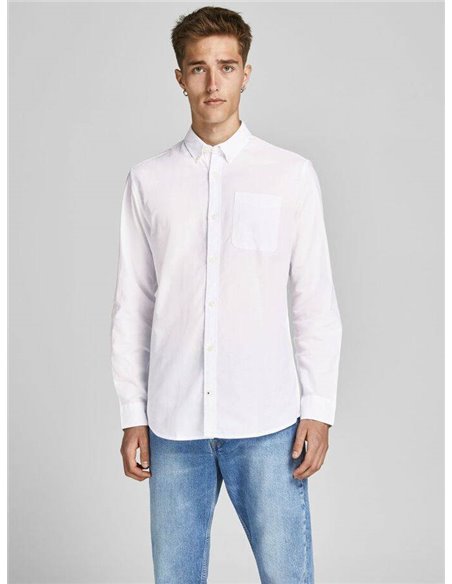 CAMISA DE MANGA LARGA JJEOXFORD White/Blanco
