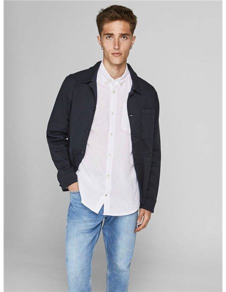 CAMISA DE MANGA LARGA JJEOXFORD White/Blanco