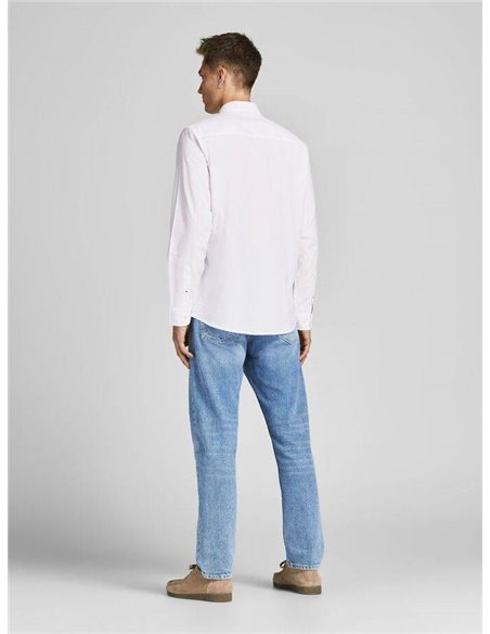 CAMISA DE MANGA LARGA JJEOXFORD White/Blanco